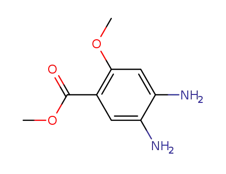 Molecular Structure of 59338-85-1 (methyl 4,5-diamino-o-anisate)