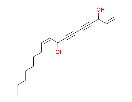 Molecular Structure of 55297-87-5 (1,9-HEPTADECADIENE-4,6-DIYNE-3,8-DIOL)
