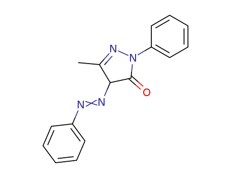 3H-Pyrazol-3-one,2,4-dihydro-5-methyl-2-phenyl-4-(2-phenyldiazenyl)-