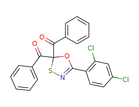 Molecular Structure of 85078-60-0 ([2-Benzoyl-5-(2,4-dichloro-phenyl)-[1,3,4]oxathiazol-2-yl]-phenyl-methanone)