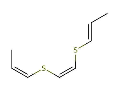 Molecular Structure of 123351-74-6 (1,2-bis(1-propylenylthio)ethene)