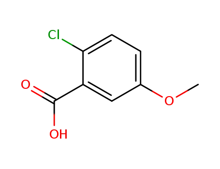Molecular Structure of 6280-89-3 (2-CHLORO-5-METHOXYBENZOIC ACID)