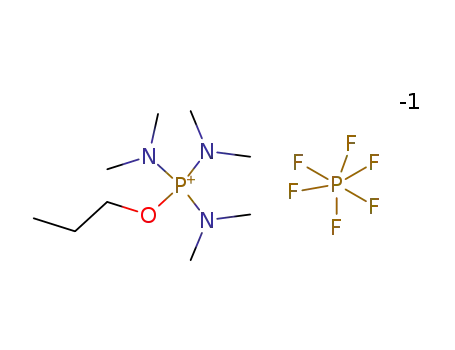 Molecular Structure of 118527-13-2 (n-propoxy-tris(dimethylamino)phosphonium hexafluorophosphate)