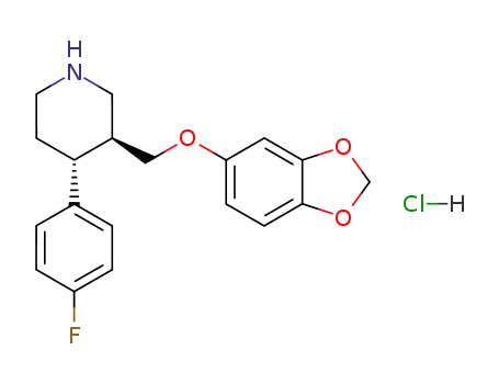 (3S,4R)-3-(1,3-benzodioxol-5-yloxymethyl)-4-(4-fluorophenyl)piperidine;hydrate;hydrochloride