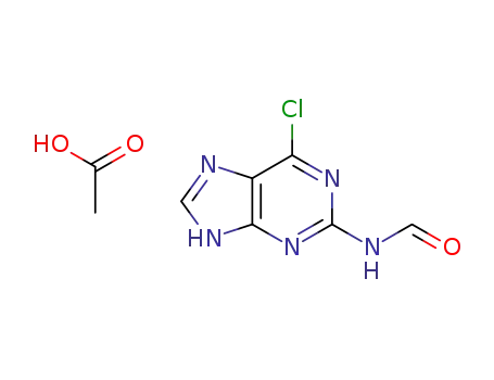 Molecular Structure of 190962-00-6 (6-chloro-2-formylaminopurine acetate)