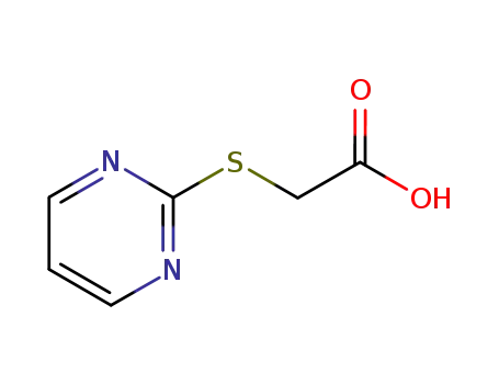 Molecular Structure of 88768-45-0 ((2-PYRIMIDYLTHIO)ACETIC ACID)