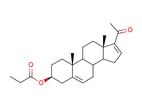 Molecular Structure of 3285-87-8 (3beta-hydroxypregna-5,16-dien-20-one 3-propionate)