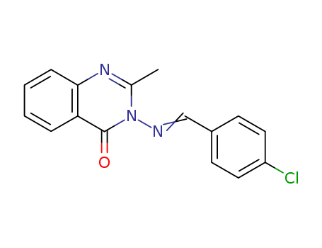 4(3H)-Quinazolinone, 3-[[(4-chlorophenyl)methylene]amino]-2-methyl-
