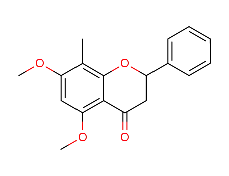 Molecular Structure of 2812-09-1 (2,3-dihydro-5-methoxy-7,8-dimethyl-2-phenyl-4H-1-benzopyran-4-one)