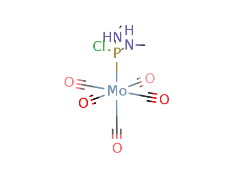 Molecular Structure of 81432-35-1 (pentacarbonyl-[chloro-di(methylamino)phosphane]molybdenum<sup>(0)</sup>)