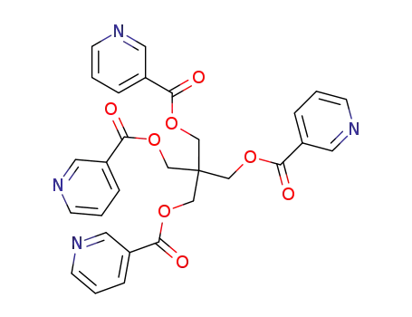 Molecular Structure of 5868-05-3 (Pentaerythritoltetranicotinate)