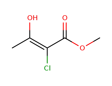 Molecular Structure of 115584-91-3 ((E)-2-Chloro-3-hydroxy-but-2-enoic acid methyl ester)