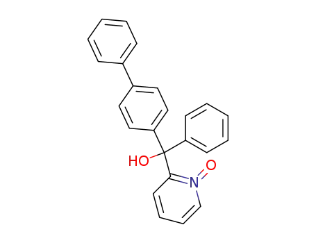 Molecular Structure of 74671-90-2 (phenyl-4'-biphenylyl-2-pyridylcarbinol N-oxide)