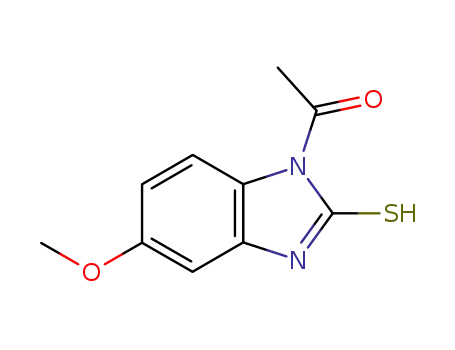 Molecular Structure of 84445-85-2 (1-acetyl-5-methoxybenzimidazolethiol)