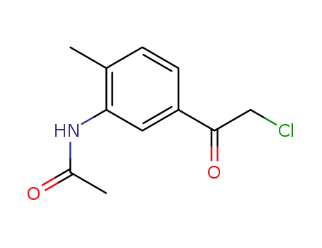 Molecular Structure of 861525-09-9 (acetic acid-(5-chloroacetyl-2-methyl-anilide))