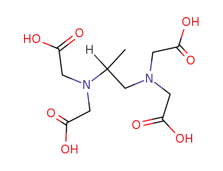 Molecular Structure of 4408-81-5 (1,2-Diaminopropane-N,N,N',N'-tetraacetic acid)