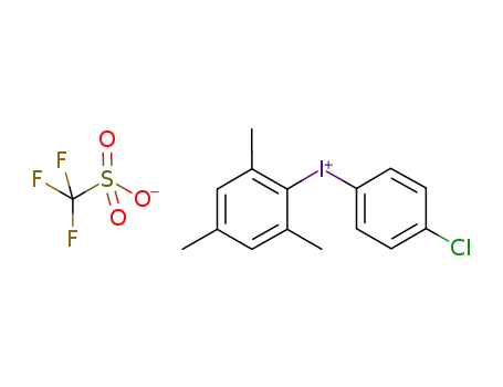 Molecular Structure of 1204518-00-2 ((4-chlorophenyl)(mesityl)iodonium trifluoromethanesulfonate)