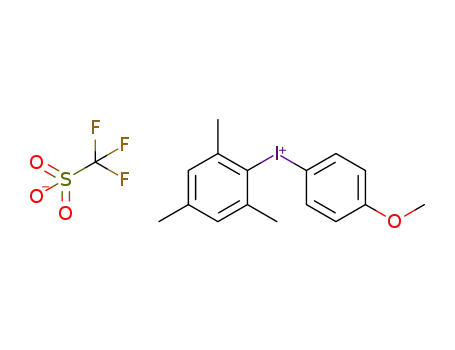 Molecular Structure of 1330681-27-0 ((4-methoxyphenyl)(mesityl)iodonium trifluoromethanesulfonate)