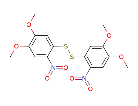 58249-73-3,Bis(4,5-dimethoxy-2-nitrophenyl) persulfide,bis-(4,5-dimethoxy-2-nitro-phenyl)-disulfide;Bis-(4,5-dimethoxy-2-nitro-phenyl)-disulfid;