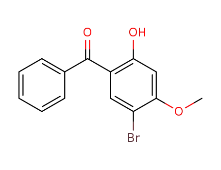 Molecular Structure of 3286-93-9 (5-BROMO-2-HYDROXY-4-METHOXYBENZOPHENONE)