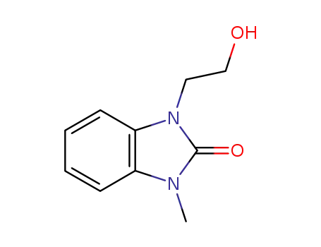 Molecular Structure of 2033-53-6 (1-(2-hydroxyethyl)-3-methyl-1H-benzo[d]imidazol-2(3H)-one)