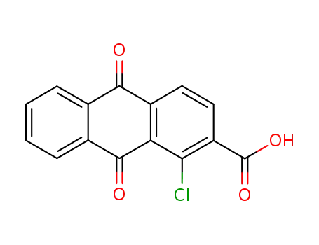 Molecular Structure of 82-23-5 (1-chloro-9,10-dioxo-9,10-dihydroanthracene-2-carboxylicacid)