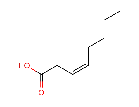 Molecular Structure of 5169-51-7 ((Z)-oct-3-enoic acid)