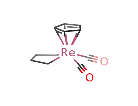 Molecular Structure of 87145-50-4 ((η5-cyclopentadienyl)dicarbonylrhenacyclopentane)