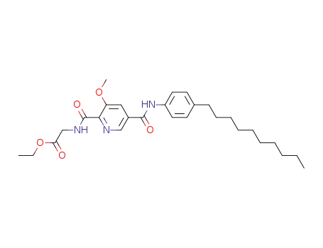Molecular Structure of 170621-73-5 (5-(((4-n-Decylphenyl)amino)carbonyl)-3-methoxypyridine-2-carboxylic acid N-(ethoxycarbonylmethyl)amide)