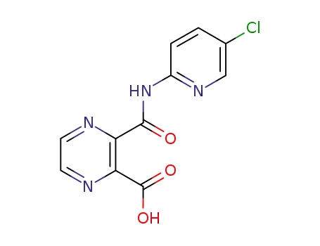 Molecular Structure of 43200-83-5 (3-((5-chloropyridin-2-yl)carbamoyl)pyrazine-2-carboxylic acid)
