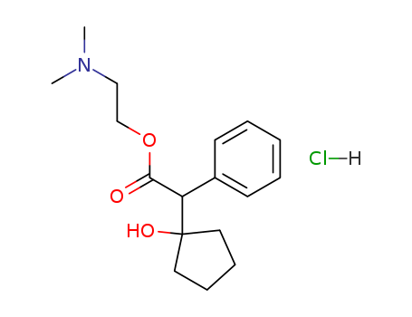 5870-29-1,CYCLOPENTOLATE HYDROCHLORIDE,Benzeneaceticacid, a-(1-hydroxycyclopentyl)-,2-(dimethylamino)ethyl ester, hydrochloride (9CI); Cyclopentaneacetic acid,1-hydroxy-a-phenyl-, 2-(dimethylamino)ethylester hydrochloride (8CI); (?à)-Cyclopentolate-hydrochloride; 2-(Dimethylamino)ethyl 1-hydroxy-a-phenylcyclopentaneacetatehydrochloride; Ak-Pentolate; Alnide; Cyclopentolate hydrochloride; Cyplegin;Mydplegic; Mydrilate; Zyklolat; b-Dimethylaminoethyl (1-hydroxycyclopentyl)phenylacetate hydrochloride