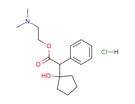 Molecular Structure of 60452-46-2 (2-(dimethylamino)ethyl (+)-(1-hydroxycyclopentyl)phenylacetate hydrochloride)