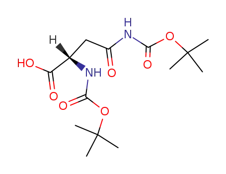 Molecular Structure of 98115-12-9 (N<sup>α</sup>,N<sup>ca</sup>-di-tert-butyloxycarbonylasparagine)