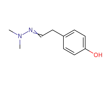 Molecular Structure of 74321-28-1 ((4-Hydroxyphenyl)acetaldehyd-dimethylhydrazon)