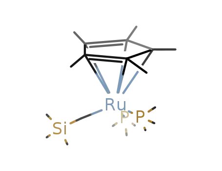 Molecular Structure of 87640-52-6 ((η5-C5Me5)(PMe3)2Ru(CH2SiMe3))