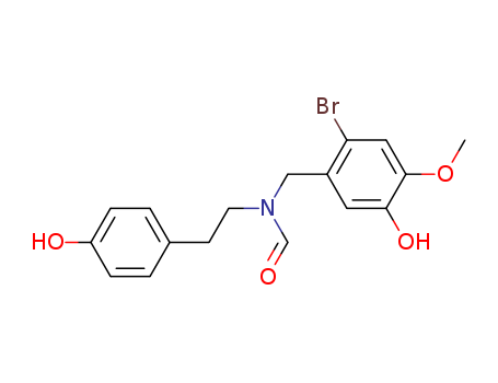 N-(p-Hydroxyphenethyl)-N-(2-bromo-5-hydroxy-4-methoxybenzyl)formamide cas no. 122584-18-3 98%