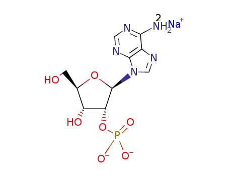 Molecular Structure of 72973-17-2 (2'-Adenylic acid, disodium salt)