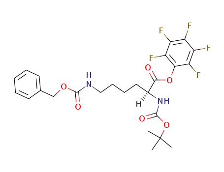 Molecular Structure of 50903-59-8 (N-t-butyloxycarbonyl-Nε-benzyloxycarbonyl-lysine pentafluorophenyl ester)