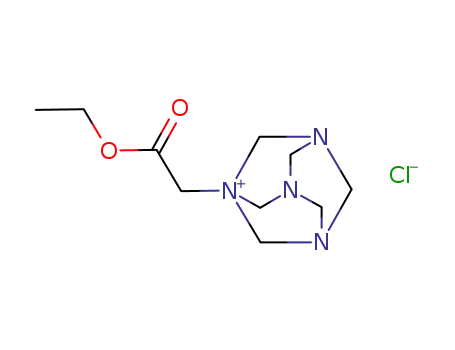 Molecular Structure of 144232-41-7 (ethoxycarbonylmethyl-hexamethylenetetraminium; chloride)