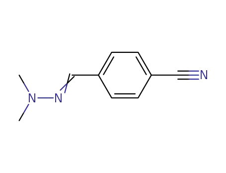 Molecular Structure of 191273-68-4 (Benzonitrile, 4-[(dimethylhydrazono)methyl]-)