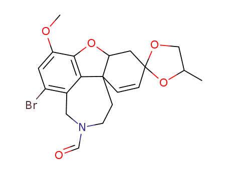 Molecular Structure of 252869-10-6 (4a,5,9,10,11,12-hexhydro-1-bromo-3-methoxy-11-formyl-6H-benzofuro[3a,3,2-ef][2]benzazepin-6-propylene ketal)