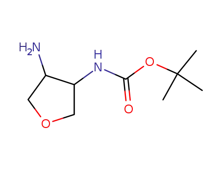 Molecular Structure of 1330763-30-8 ((4-aminotetrahydrofuran-3-yl)carbamic acid tert-butyl ester)