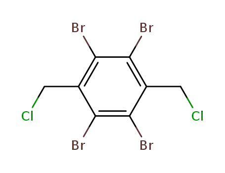 Molecular Structure of 39568-98-4 (1,2,4,5-tetrabromo-3,6-bis(chloromethyl)benzene)