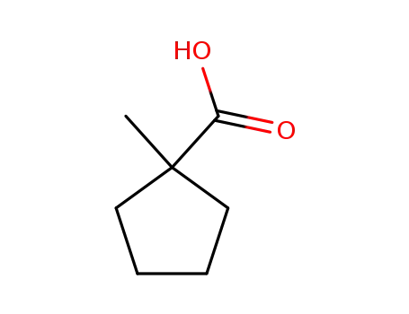 Molecular Structure of 5217-05-0 (Cyclopentanecarboxylic acid, 1-methyl-)