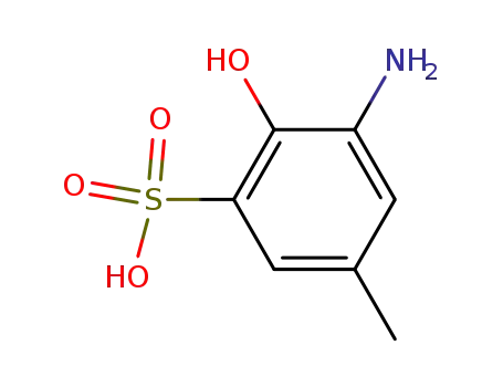 Molecular Structure of 6387-15-1 (5-amino-4-hydroxytoluene-3-sulphonic acid)