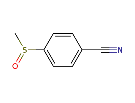 Molecular Structure of 121405-10-5 (Benzonitrile, 4-[(R)-methylsulfinyl]-)