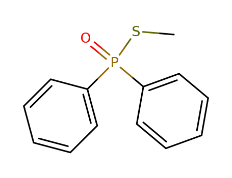 Molecular Structure of 3096-03-5 (S-Methyl diphenylphosphinothioate)