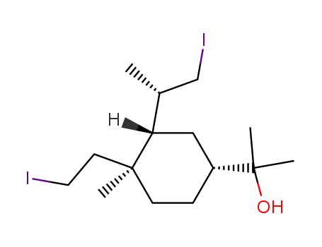 2-[(1R,3S,4S)-4-(2-Iodo-ethyl)-3-((S)-2-iodo-1-methyl-ethyl)-4-methyl-cyclohexyl]-propan-2-ol