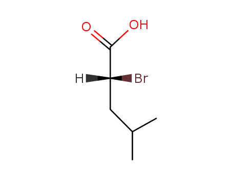 Molecular Structure of 42990-28-3 ((2R)-2-bromo-4-methylpentanoic acid)