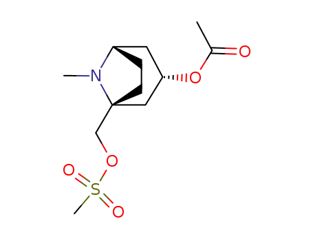 Molecular Structure of 107268-47-3 ((+/-)-3β-acetoxy-1-methylsulphonyloxymethyltropane)